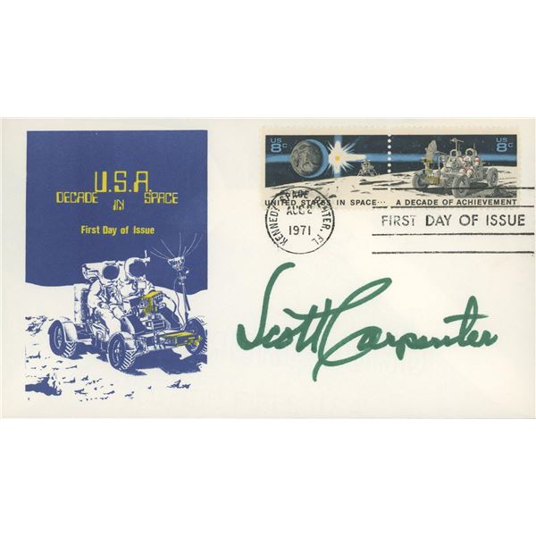 Scott Carpenter Signed 1967 Space Cover. GFA Authenticated