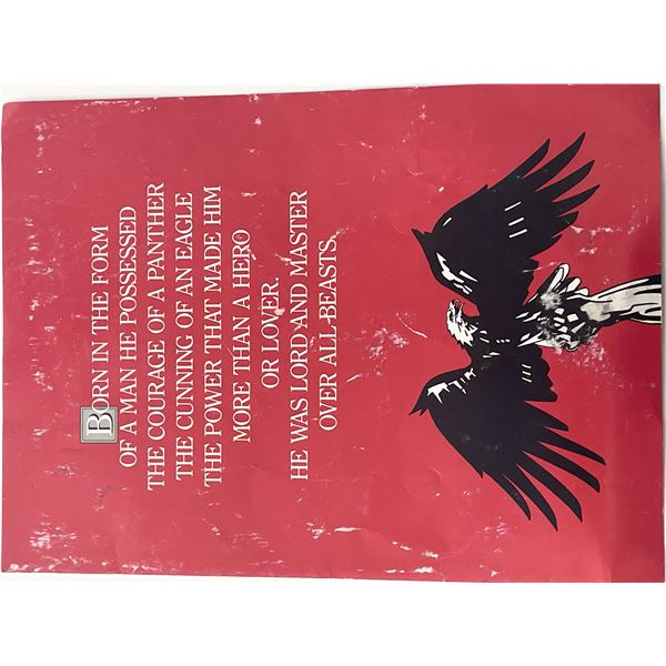 The Beastmaster original 1982 unsigned promo cover