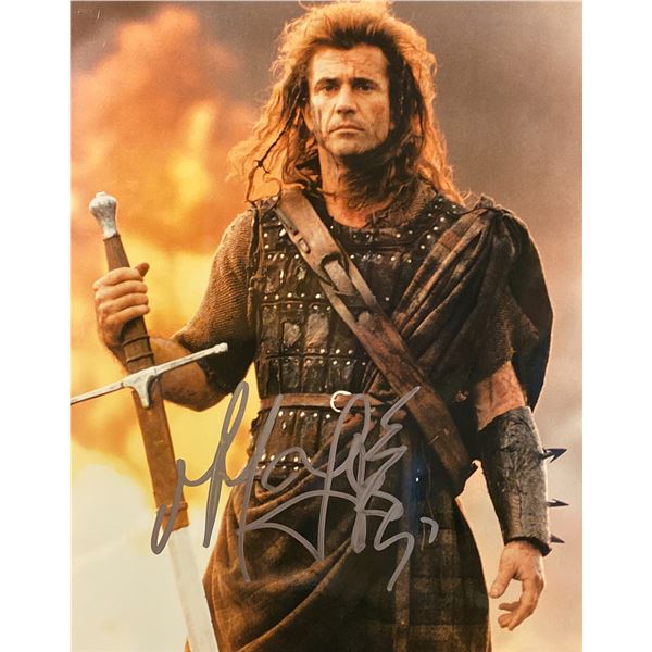 Braveheart Mel Gibson signed movie photo