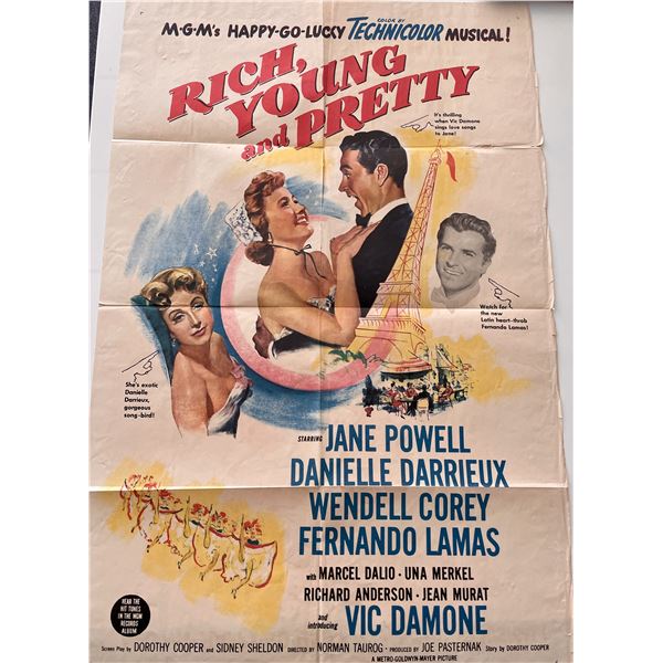 Rich, Young and Pretty 1951 vintage movie poster
