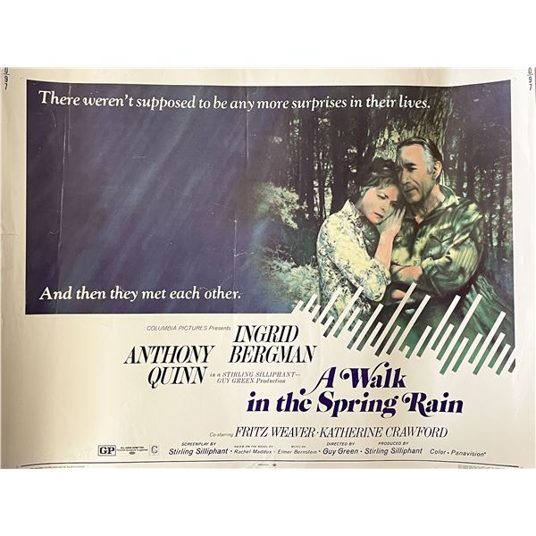 A Walk in the Spring Rain 1970 vintage movie poster