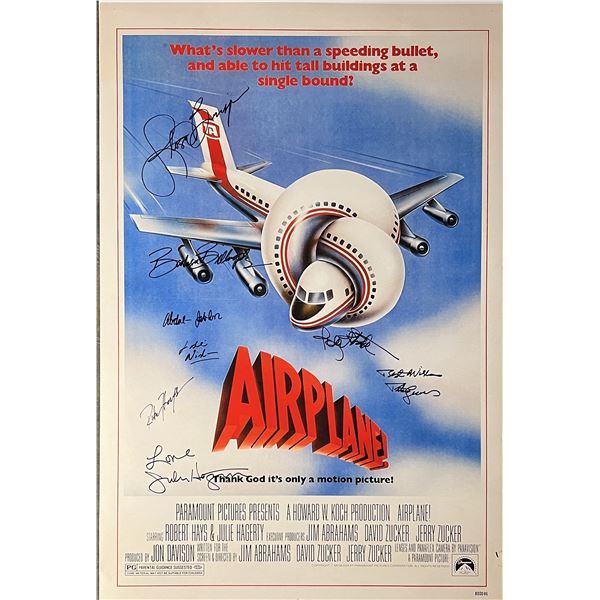 Airplane cast signed movie poster