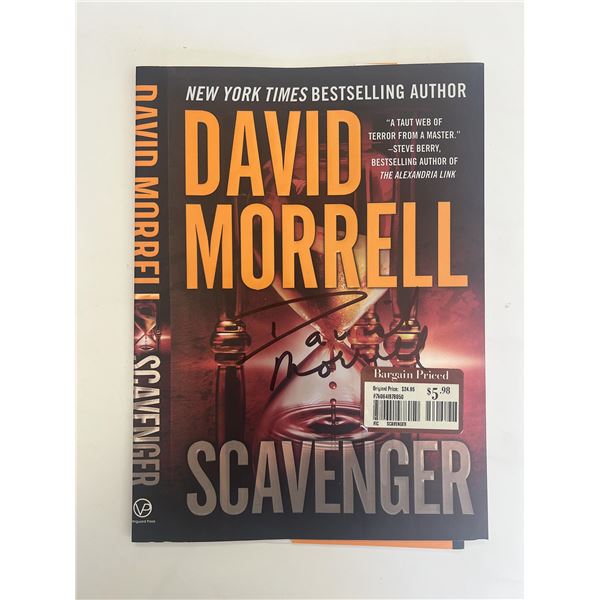 Scavenger David Morrell signed book jacket