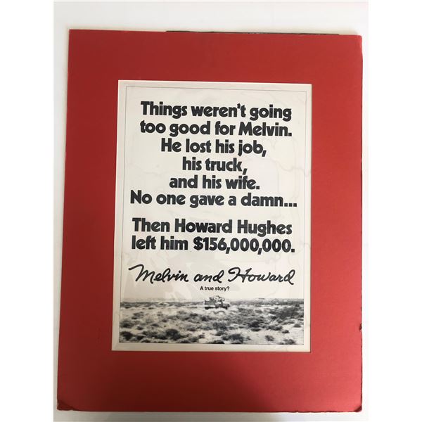 Melvin and Howard Movie Poster