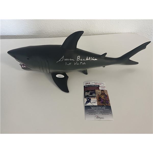 JAWS Plastic Shark Signed By 1st victim Susan Backlinie -