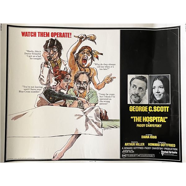 The Hospital 1971 vintage movie poster