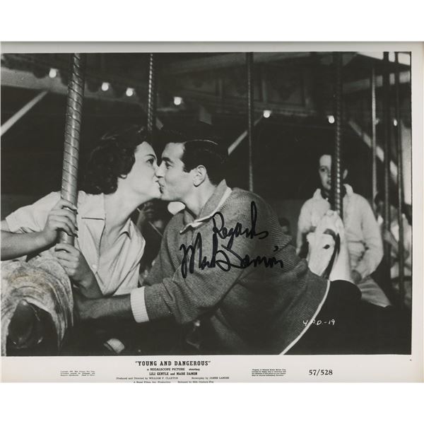 Young and Dangerous Mark Damon signed movie photo