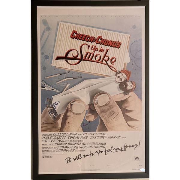 Up In Smoke cast signed movie poster