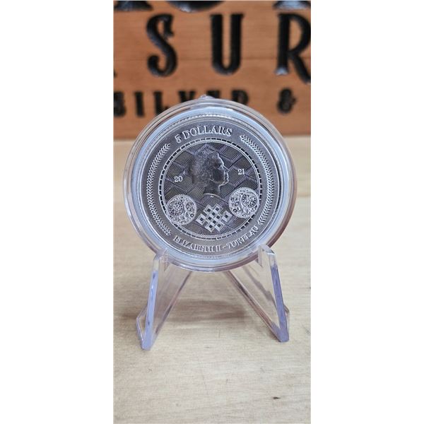 Lot 7-1) 1 oz  Silver Tokelau Chronos 2021