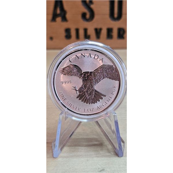 Lot 14-1) 1 oz Peregrine Falcon Silver Coin 2016