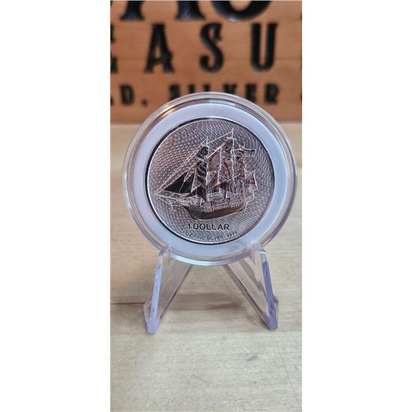 Lot 20-1) 1oz Cook Islands Bounty Silver Coin  2023