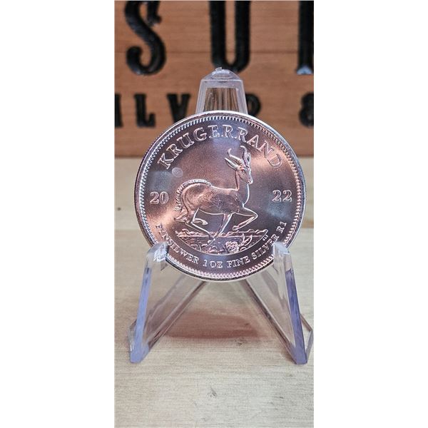 Lot 25-1)1 oz South African Krugerrand Silver Coin 2022