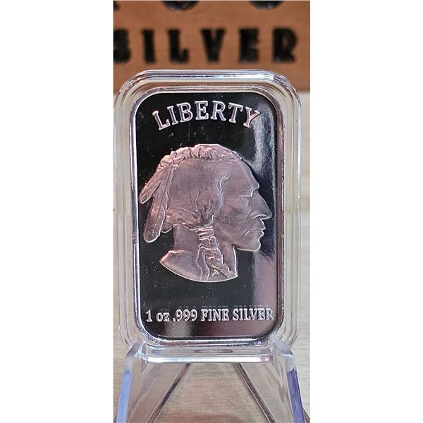 Lot 31-1) 1 oz Buffalo Silver Bar Silvertowne Mint
