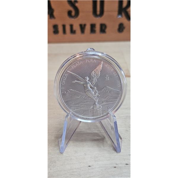 Lot 38-1) 1 oz Silver Libertad Mexico  2018