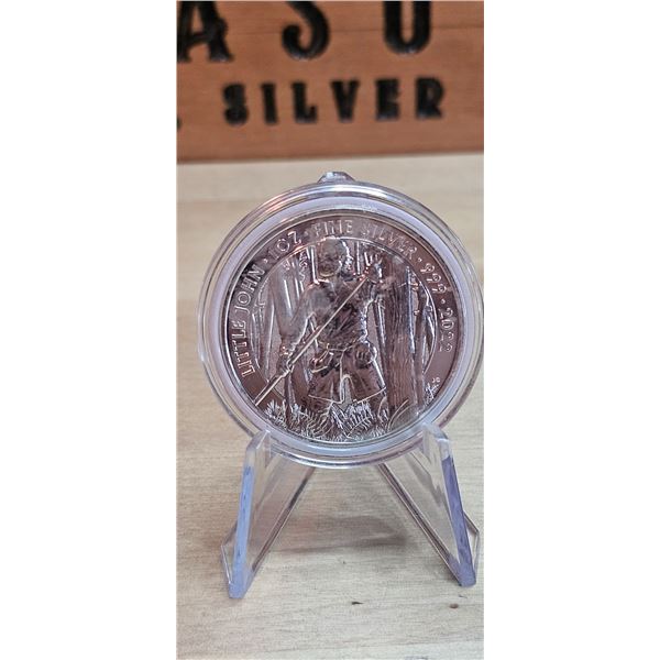 Lot 39-1) 1 oz Silver British Little John Coin 2022