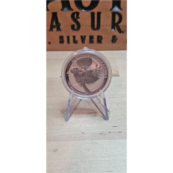 Lot 40-1) 1 oz Australian Silver Kookaburra Coin 2018
