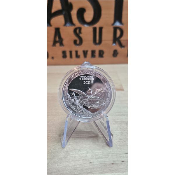 Lot 48-1) 1 oz Silver Quetzalcoatlus Democratic Rep. of Congo 2021
