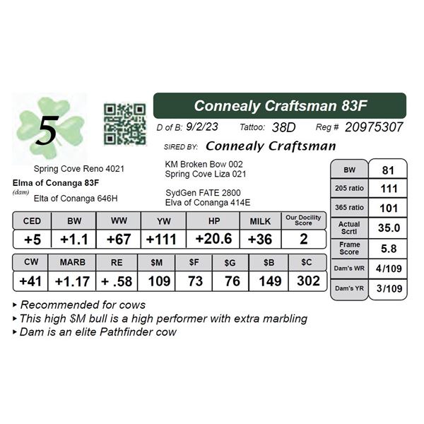 Connealy Craftsman 83F