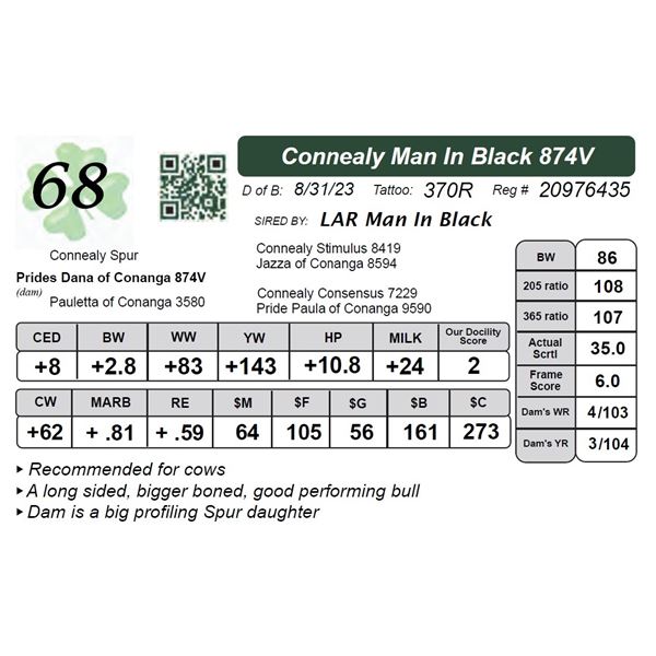 Connealy Man In Black 874V