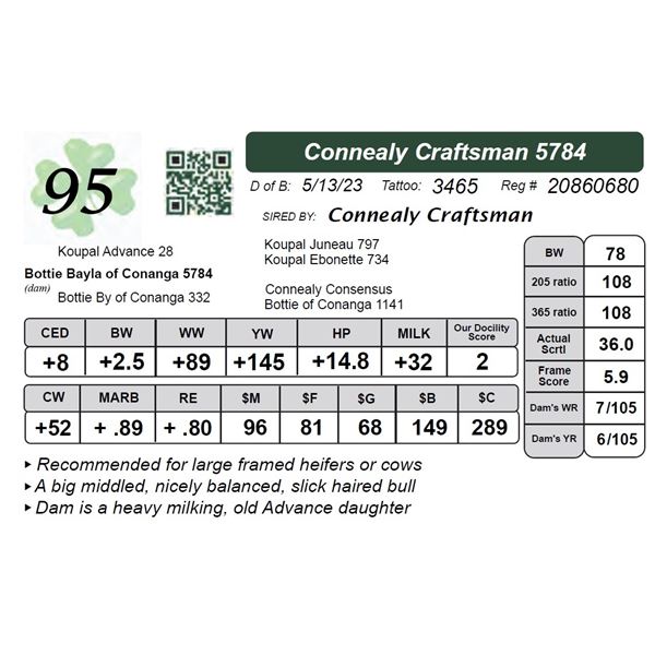 Connealy Craftsman 5784