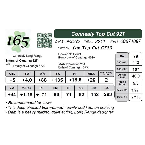 Connealy Top Cut 92T