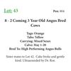 Image 1 : 9 - 2 Coming 3 Year Old Angus Bred Cows