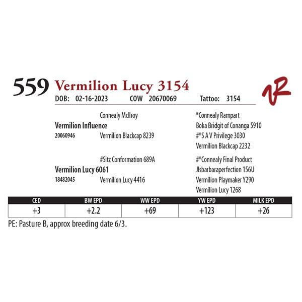 VERMILION LUCY 3154