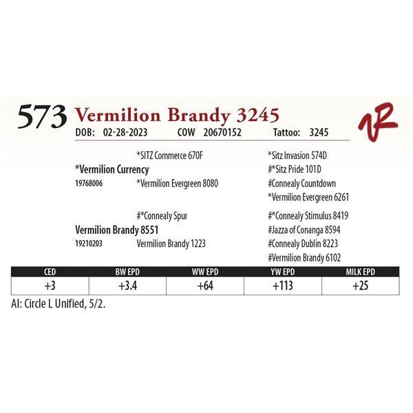 VERMILION BRANDY 3245