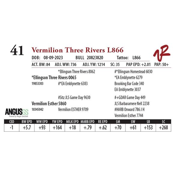 VERMILION THREE RIVERS L866