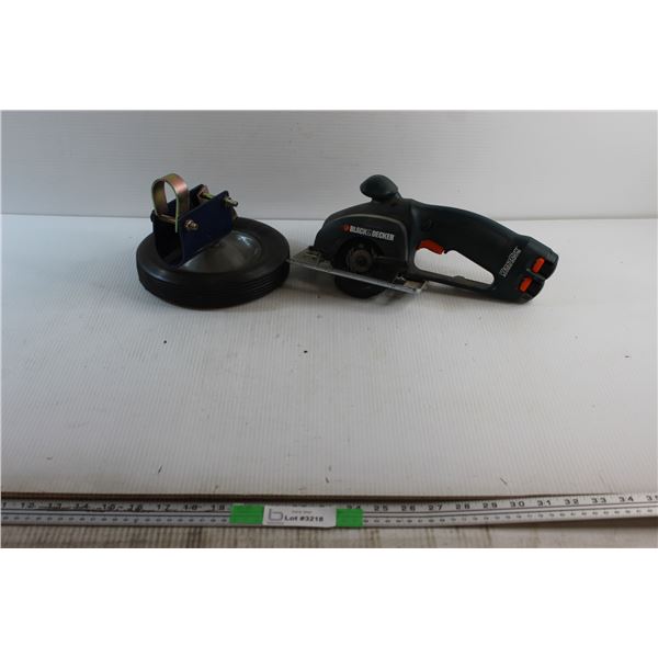 Gate Wheel and Black & Decker Circular Saw - As Is