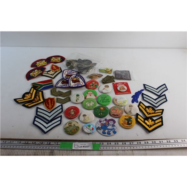 Military Patches and Irish Themed Pins