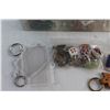 Image 2 : (3) Collectible Vintage Match Boxes and Assorted Key Chains