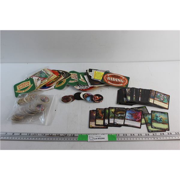 Pogs, Coasters and World of Warcraft (WOW) Playing Collectible Cards