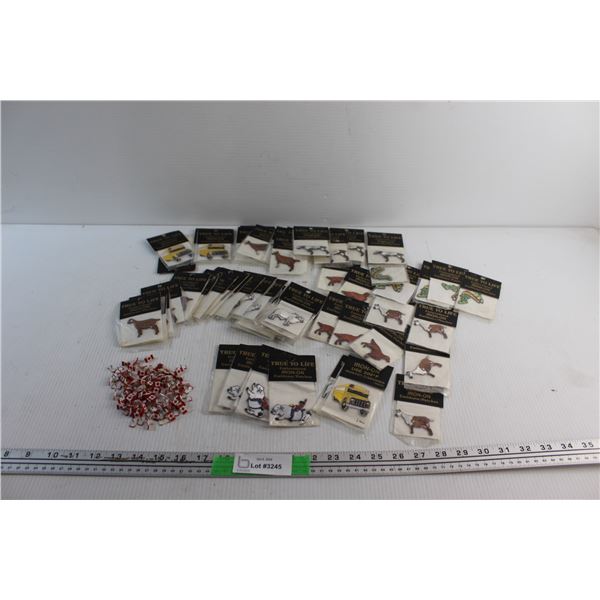 Canadian Flag Pins and Assorted Iron on Patches