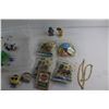 Image 7 : Necklace, Pins, Collectible McDonalds Cards & Lego Super Mario Figurines and Assorted Items