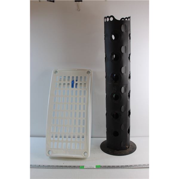 Vertical Planter and Plastic Rack