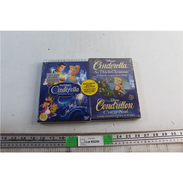 (2) Platinum Edition Walt Disney Cinderella DVD Movie Disks - Sealed