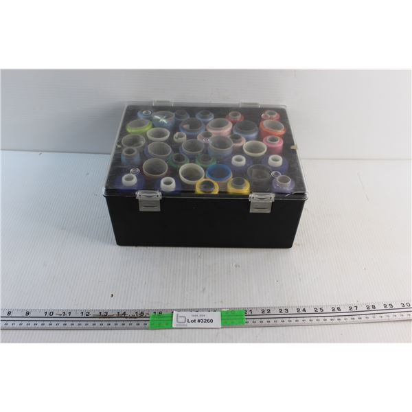 Box with Assorted Sewing Threads
