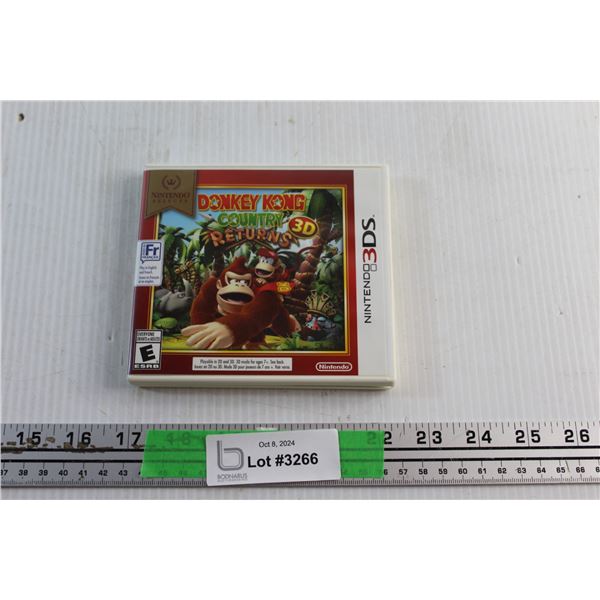 Nintendo 3DS Video Game Cartridge - Donkey Kong Country Returns 3D Game