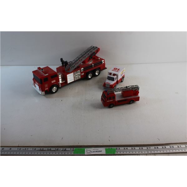 Interactive Firetruck (Makes Sound and Drives), Firetruck and Ambulance Toy Trucks