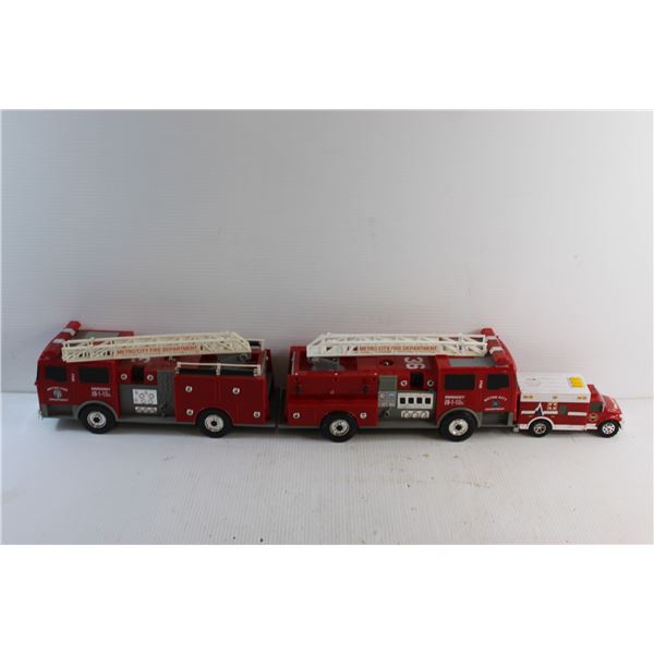 (2) Tonka Firetrucks and Ambulance Toy Truck