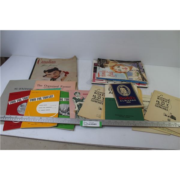 1951 Canadian Home Journal - Life Magazine - Family Circle Magazines - Assorted Pamphlets