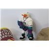 Image 2 : Anson Die Cast Van - Anaheim Ducks Figurine - Vintage Wooden Crokinole Men - Baby Hat/Doll - Mini Go