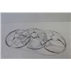 Image 4 : (3) Chain Lamp Shades (8"w - center hole 1 1/2" - (3) Extra 8" Rings