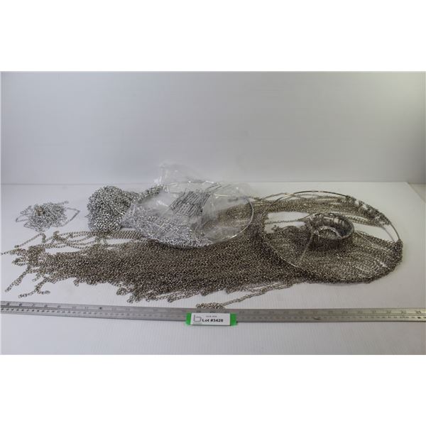 (2) Chain Lamp Shades (12"w - center hole 1 1/2")