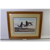 Image 1 : Framed Print w/Glass - Canadian Geese in Slight - Signed - Kay Williams (certificate of Edition on b