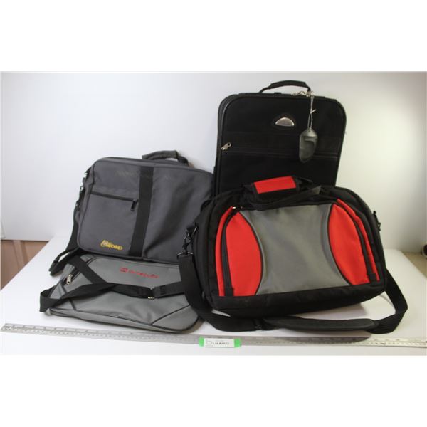Suitcase w/Handle & Wheels - (3) Laptop Bags