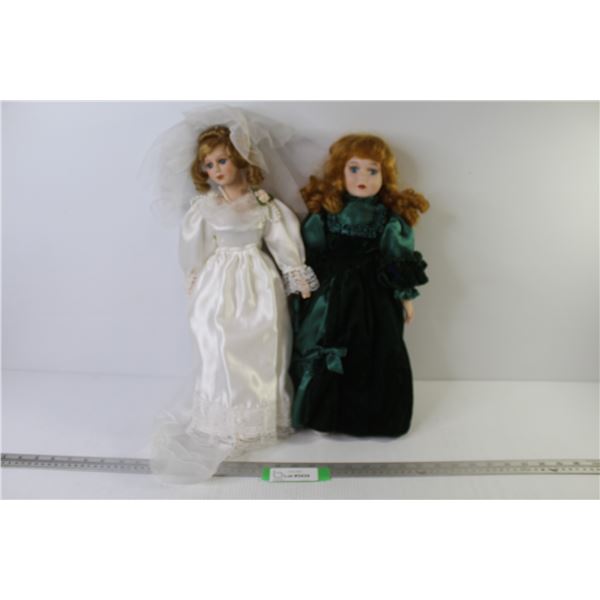 (2) Porcelain Dolls