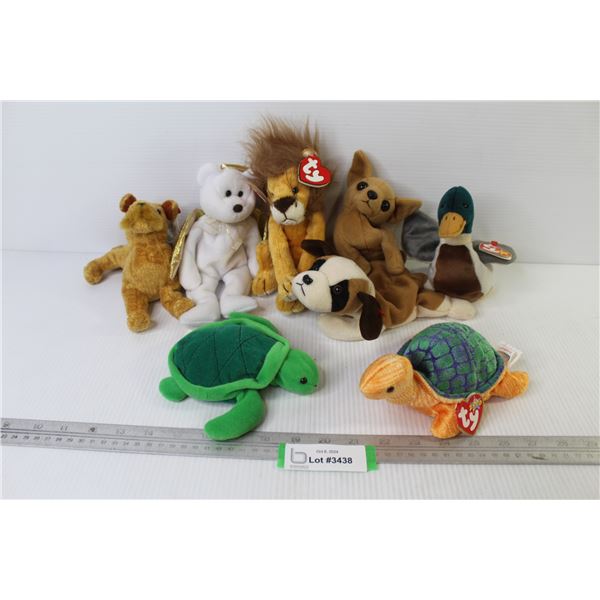 (8) Stuffed TY Beanie Babies