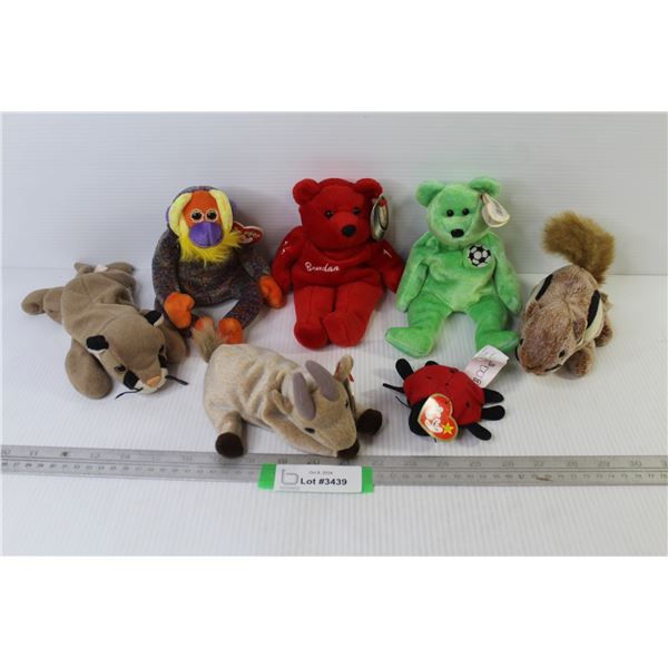 (7) Stuffed TY Beanie Babies